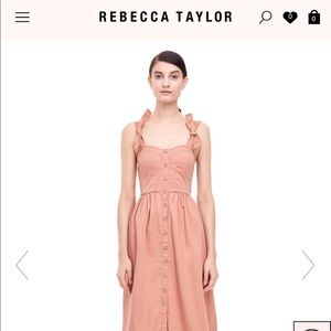 Rebecca Taylor corset cotton midi dress